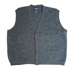 Lands End Men Wool Vest Grandpa core Sz: L